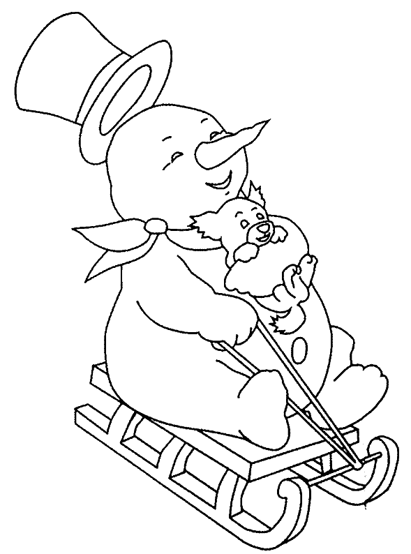 Bałwany kolorowanki